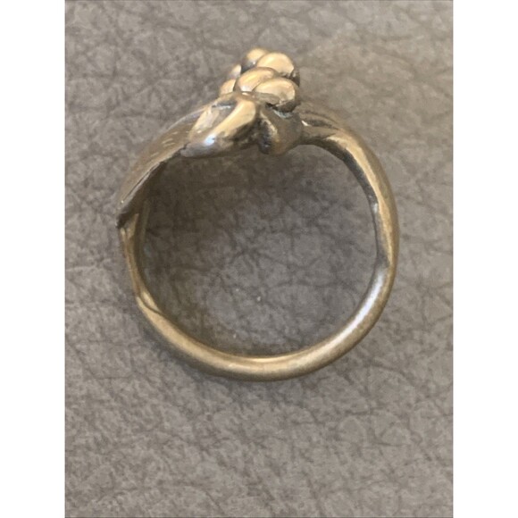 Vintage Brutalist Style Brass Or Bronze Ring Size 6.5 Modernist Sculptural Art - Picture 13 of 15